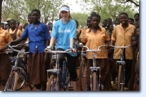 Image copyright: Jill Westenra - Hayley with more friends, and yet more bikes.